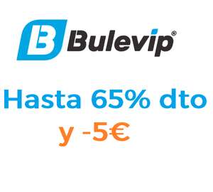 Hasta 65% de descuento y 5€ de descuento en compras superiores a 50€ en Bulevip