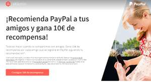 ¡Recomienda PayPal a tus amigos y gana 10€ de recompensa!