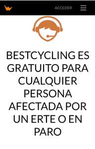 BestCycling gratis para gente en ERTE o PARO