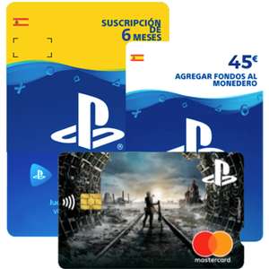 6 meses PS Plus + 45€ saldo GRATIS con Tarjeta Playstation