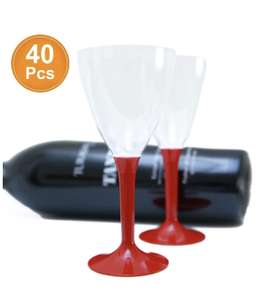 40 copas de vino desechables