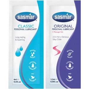 2 muestras de lubricante personal SASMAR gratuitas