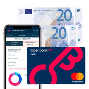 40€ con Openbank al abrir cuenta corriente sin comisiones