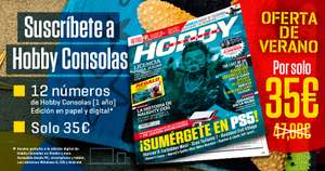 Suscripción anual a Hobby Consolas (papel + digital) por 35€ [revista de videojuegos multiplataforma]
