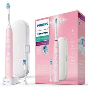 Philips Sonicare ProtectiveClean HX6856/17 - Cepillo de dientes eléctrico recargable con 2 cabezales, 3 modos de limpieza