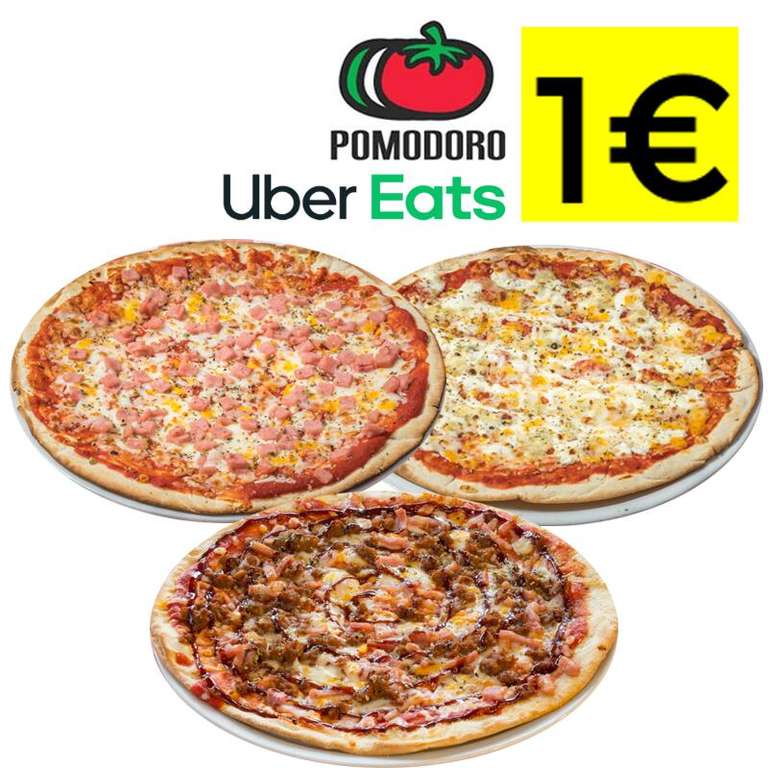 Pizzas a 1€ en Pomodoro por Uber Eats