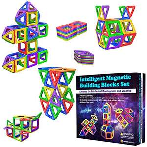 Desire Deluxe Bloques de Construcción Magnéticos Infantiles - Juego Creativo Educativo de 40 Piezas de Formas Geométricas con Imanes