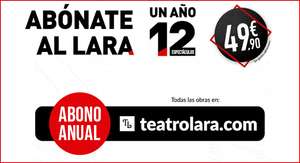 12 entradas de teatro por 49,90€ en Teatro Lara Madrid (4,15€/entrada)