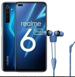 Pack Realme 6 Pro 6/128GB Lightning Blue Libre + Wraps Talk Denim Auriculares de Tela Trenzada Azul