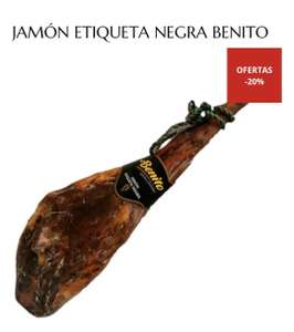 Jamón Etiqueta Negra Benito procedente de cerdos Ibericos