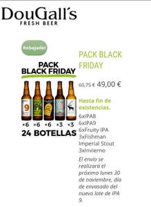 Cerveza artesana Dougall's - pack Black Friday 24 botellas