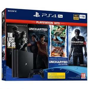 Sony PlayStation 4 Pro 1TB + The Last of Us + Uncharted Collection + Uncharted 4 + El Legado Perdido