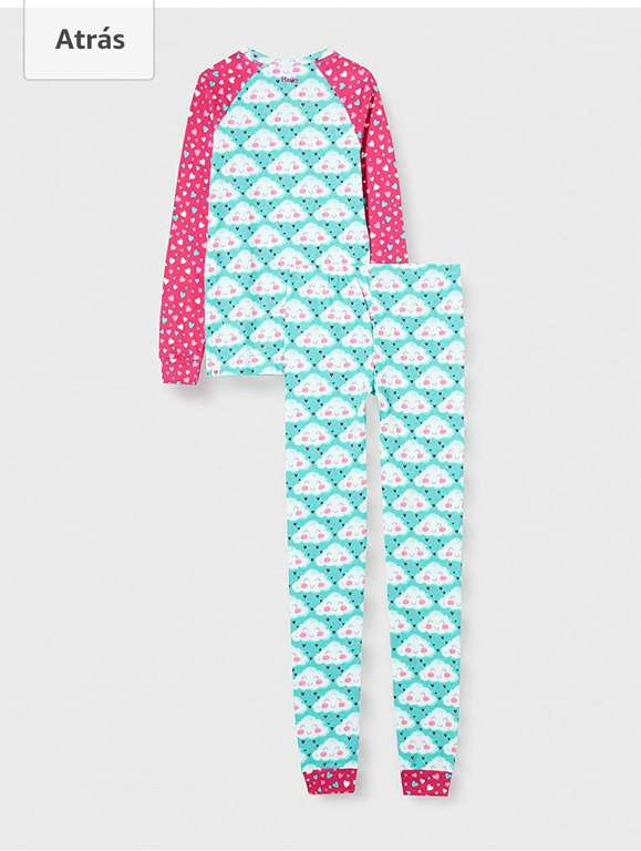 TALLA 3 AÑOS - Hatley Organic Cotton Raglan Long Sleeve Printed Pyjama Set Juego de Pijama para Niñas