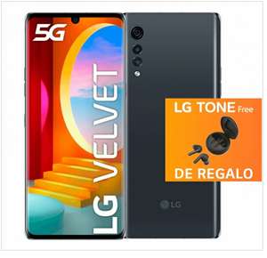 LG VELVET 5G + LG TONE (Valorados en 149€) y 5 años de garantía