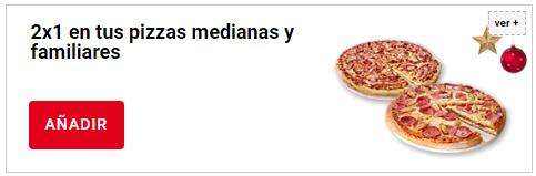 2X1 Telepizza - Pizzas Medianas y Familiares