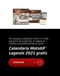 Calendario MotoGP Legends 2021 de regalo con compras de 50€