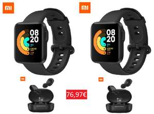 (Desde APP) 2 x Mi Watch Lite desde España + 2 x Auriculares Xiaomi Mi 2S por 76,97€ (Desde China 71,92€)