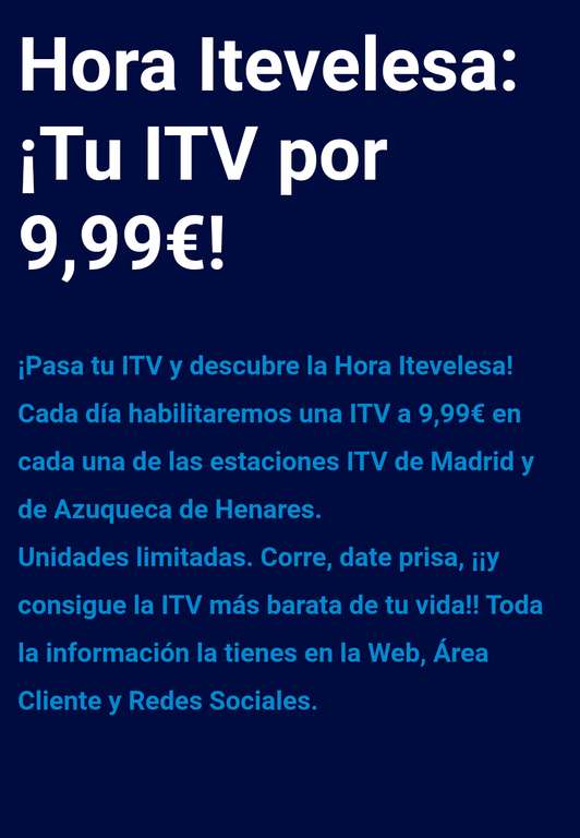 ITV desde 9,99€ red de ITV Itevelesa