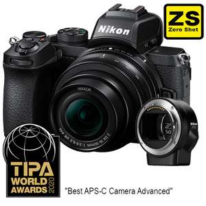 Cámara Nikon Z 50 + Objetivo NIKKOR Z DX 16-50mm f3.5-6.3 VR + Adaptador FTZ (Zero Shot)