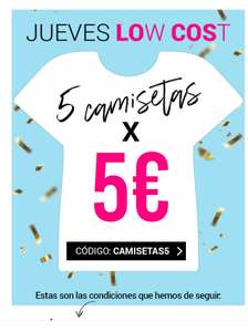 5 camisetas por 5 euros