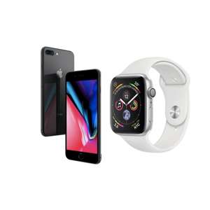 (Reacondicionado): Apple iPhone 8 Plus 64GB Gris Espacial + Apple Watch Series 4 GPS 40mm Plata
