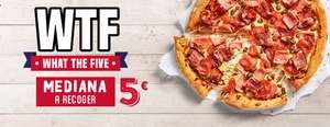 WTFive:Pizza Mediana (hasta 2 ing) por 5€ a recoger