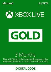 Suscripción Xbox Live Gold 3 meses