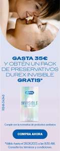 Caja preservativos GRATIS Durex al gastar más de 35€