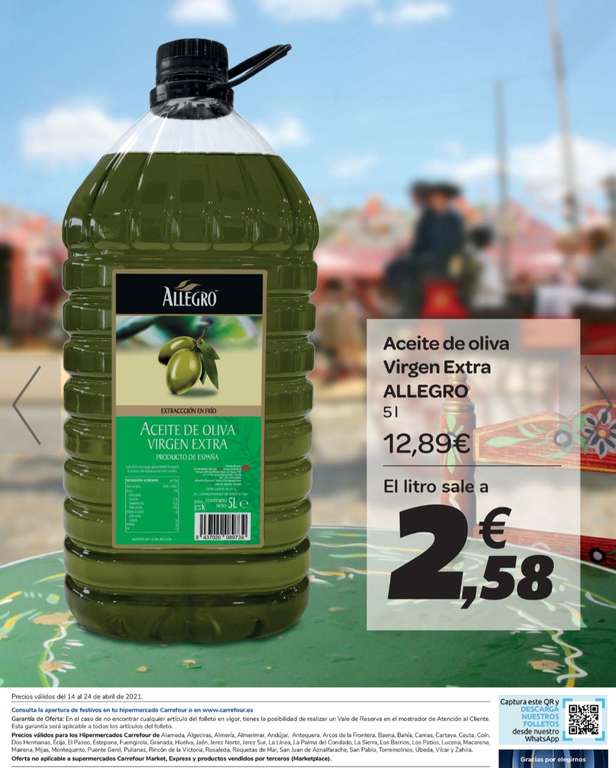 Aceite de oliva virgen extra Allegro 5L