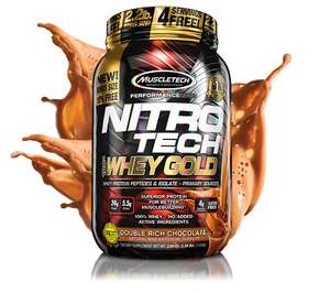 MuscleTech 100% Whey Gold NitroTech - 2.5KG Proteína 100% suero (Chocolate y Cookies & Cream) + Envío gratis