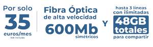 Avanza Fibra (Murcia) 600 Mbps Simétricos FTTH + 3 móviles con ilimitadas + 48GB