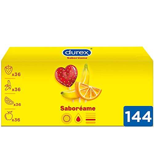 Pack de 144 preservativos Durex Saboreame con Sabores Afrutados (y lubricante Satisfyer)