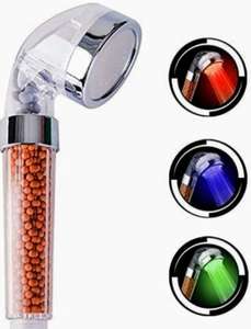 Alcachofa de ducha LED con luces cambiantes de color según temperatura