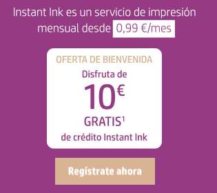 10 euros gratis HP Instant Ink (nuevas cuentas)