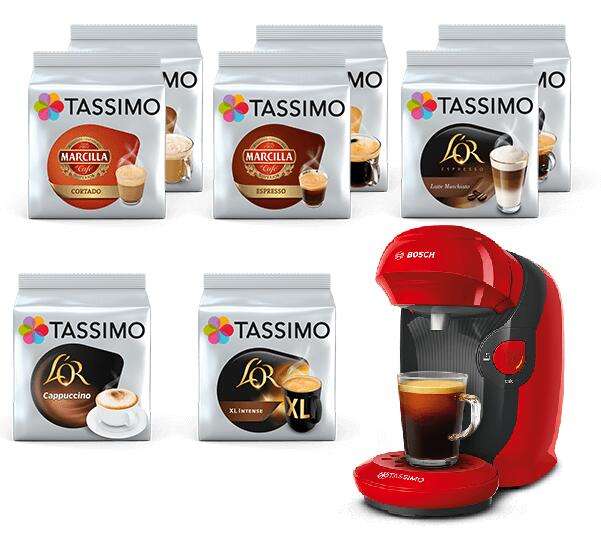 Cafetera Tassimo GRATIS por la compra de 8 packs de Café
