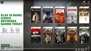 XBOX Game PASS - DOOM, Dishonored, The Evil within 2, Rage, Wolfestein II y los Fallouts