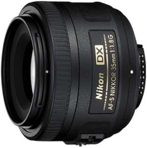 Nikon AF-S DX Nikkor 35 mm f/1.8 G - Objetivo para montura F, distancia focal fija 52.5 mm, apertura f/1.8G, negro