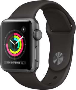 Apple Watch Series 3 (GPS, 38mm) Aluminio en Gris Espacial - Correa Deportiva Negro