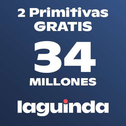 2 boletos de Primitiva GRATIS al asegurarlos con Laguinda (0.50€)