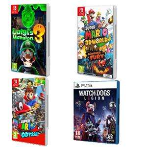 Luigi's Mansion 3, Super Mario 3D World, Super Mario Odyssey, Watch Dogs Legion PS5 | AlCampo Oratava