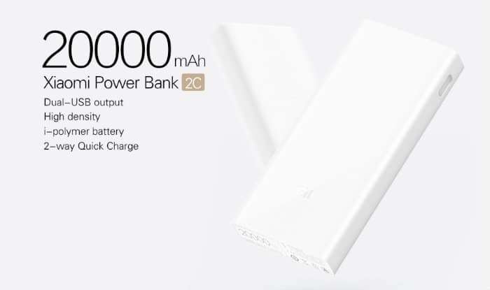 Power Bank Xiaomi de 20.000mAh 2c.