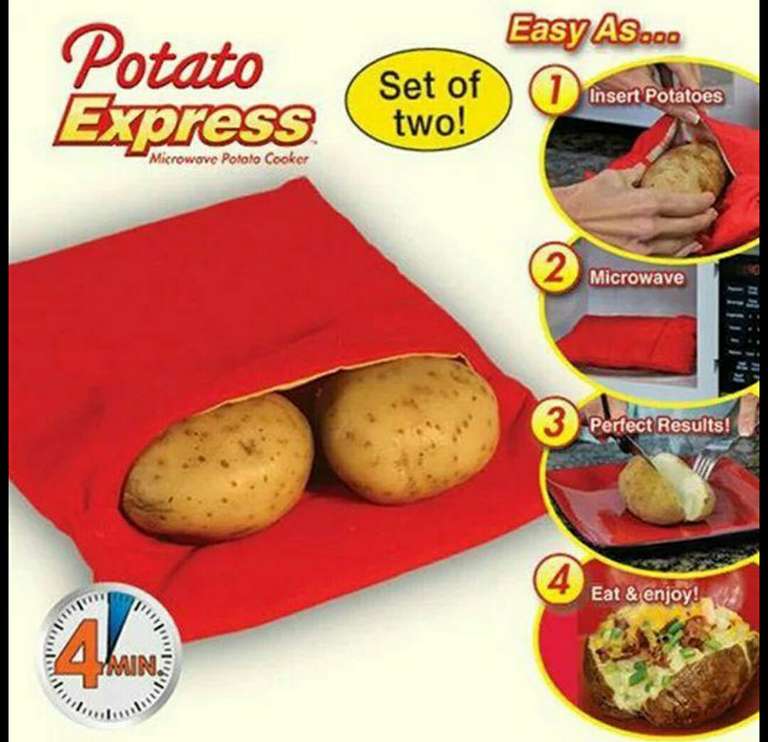 Bolsa asar patatas en microondas