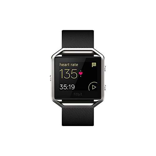 Fitbit Blaze - Reloj Inteligente para Actividad física, Unisex, Color Negro y Plata, Talla L