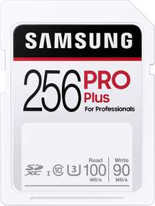 Samsung Pro Plus MB-SD256H/EU - Tarjeta de Memoria SDXC (256 GB, UHS-I U3, 100 MB/s, Full HD, 4 K)