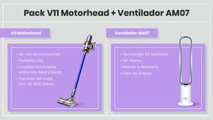 Aspirador dyson V11 Motorhead + Ventilador AM07