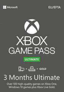 Suscripción de 3 meses Xbox Game Pass Ultimate (21.44€ Billetera o 23.29€ Paypal)