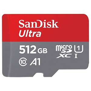 SanDisk Ultra 512 GB + adaptador SD velocidad hasta 120 MB/s