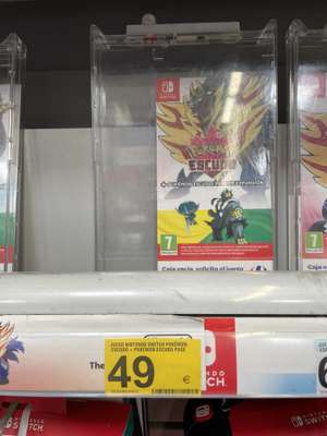 Pokémon escudo + pase de expansión. Nintendo switch en Carrefour de plaza nueva, Leganés