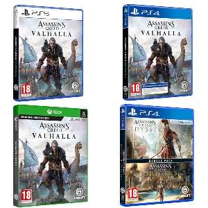 Double Pack: Assassin’s Creed Odyssey + Assassin’s Creed Origins, Valhalla, The Rebel Collection [Carrefour, Corte Inglés]