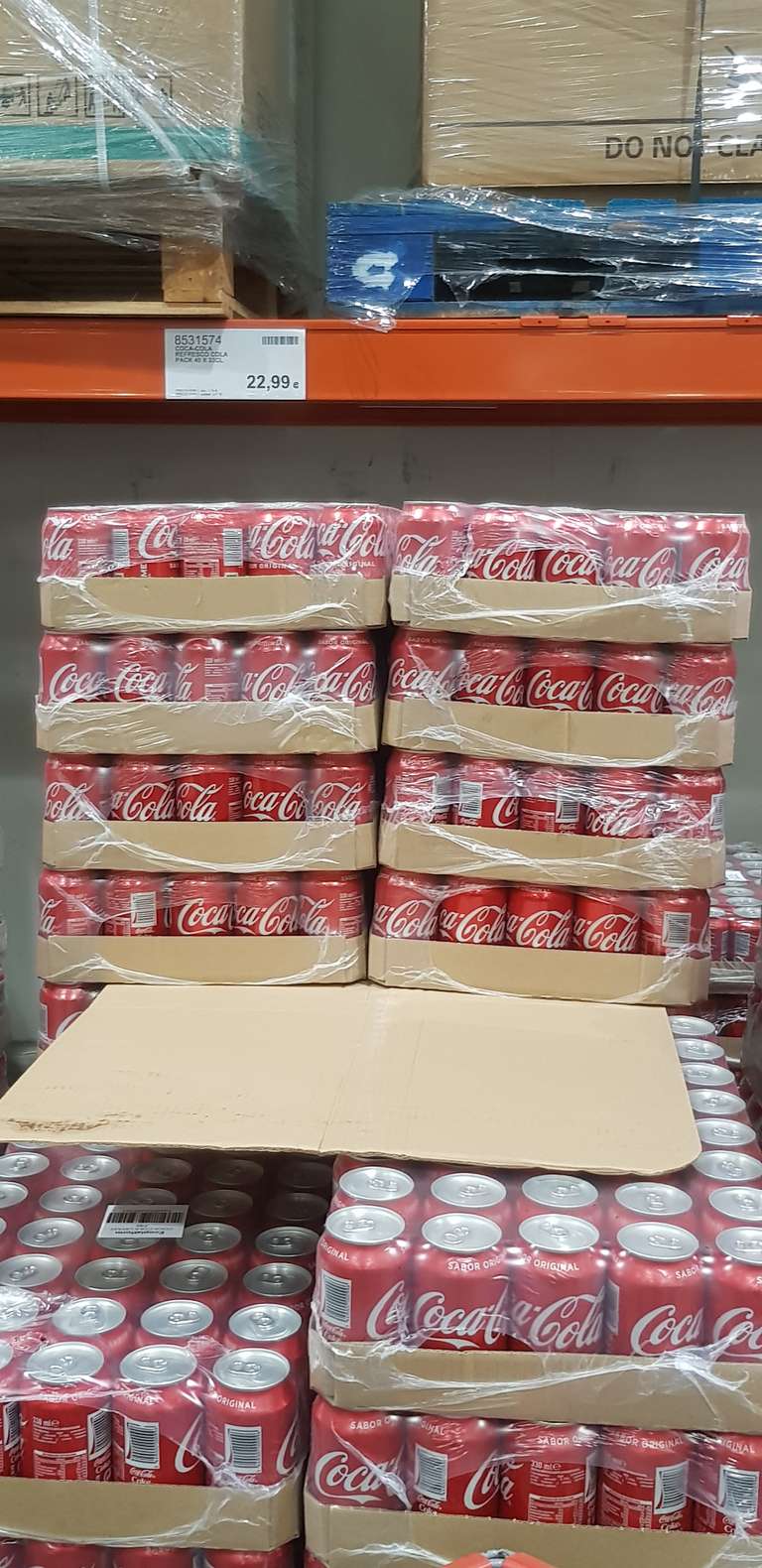 Coca cola lata a 57 centimos en Costco Sevilla
